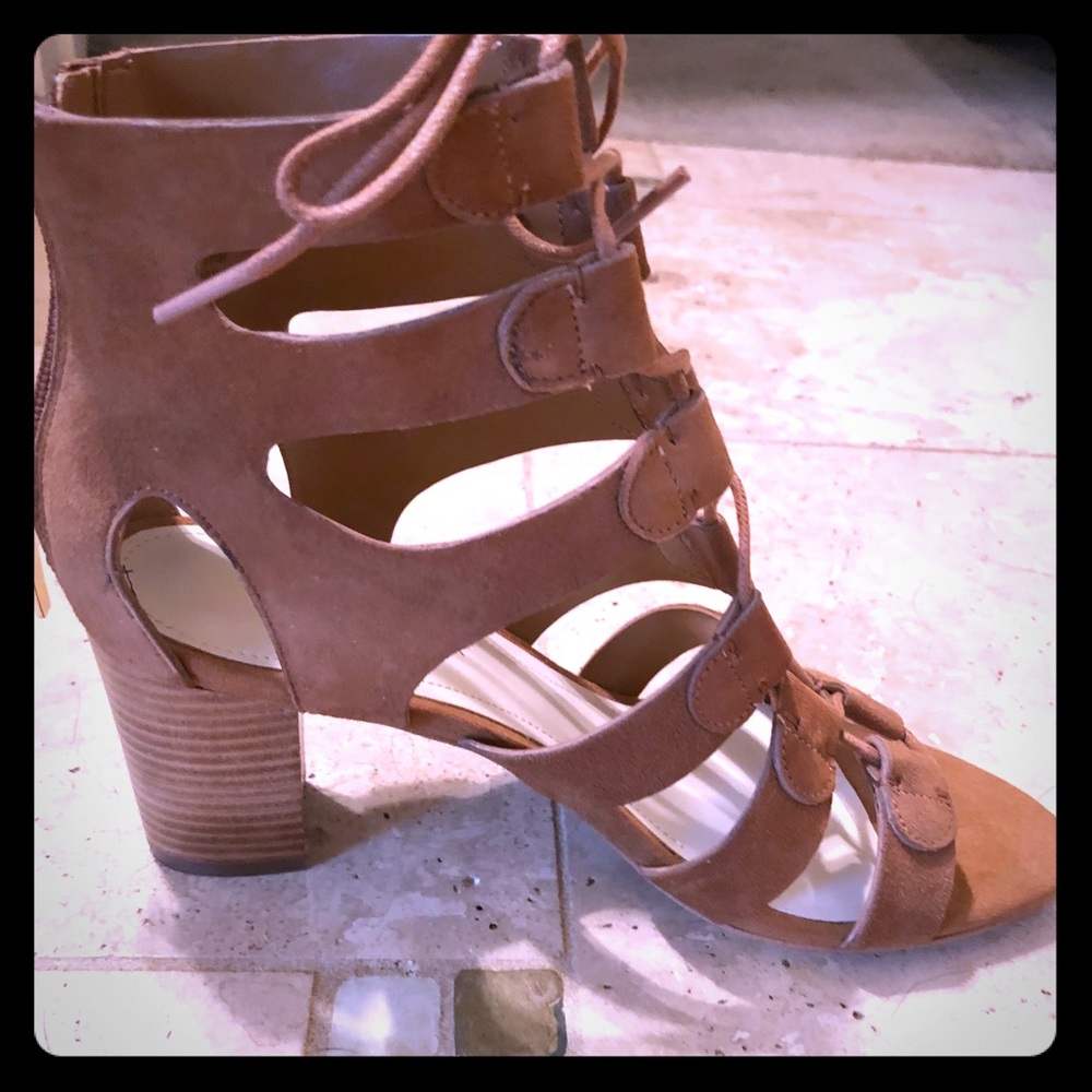 Gladiator style sandals with heel